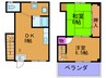 コーポタナカ2 2DKの間取り