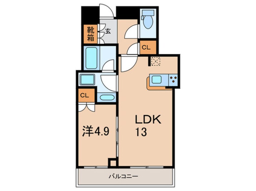間取図 ｻﾞ･ﾊﾟｰｸﾊｳｽ神戸ﾀﾜｰ(711)