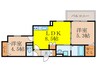 クリエオーレ永楽荘 2LDKの間取り