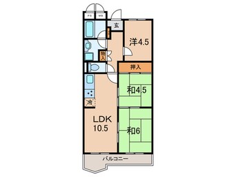 間取図 グリーン北塩屋(205)