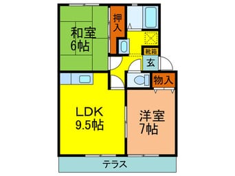 間取図 サンビレッジ奥野Ａ棟