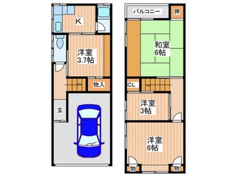 間取図 佐太中町6丁目貸家