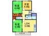 サンビレッジ枚方Ｃ棟 3LDKの間取り