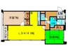 ラ－クヒルコ－ト 2LDKの間取り
