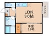 グランドスラム 1LDKの間取り