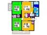 ユニティ陵南 3DKの間取り