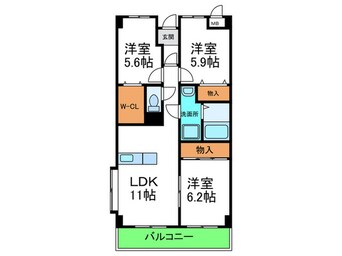 間取図 グランディ東豊中