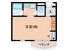 アロッジオ上筒井 1Rの間取り