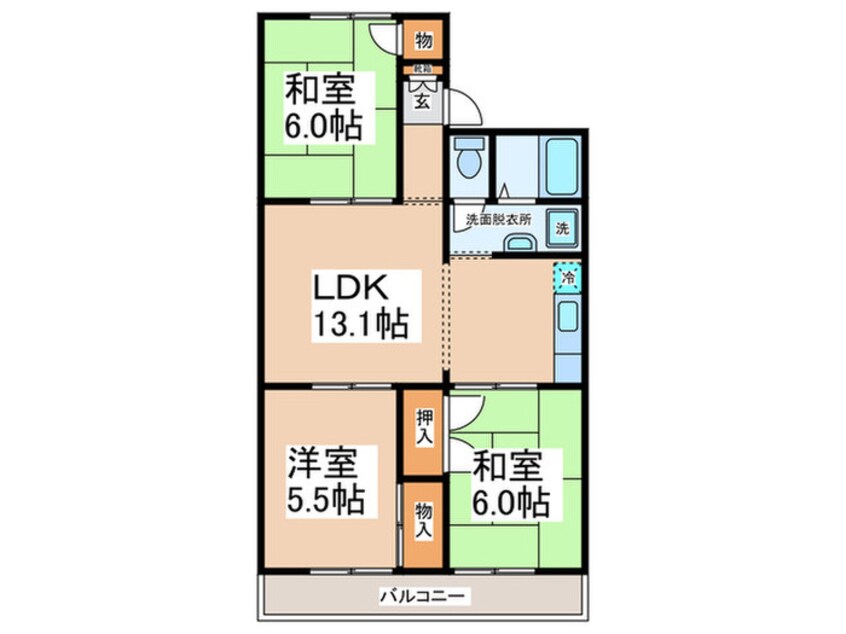 間取図 ファンタスト辻野Ⅰ