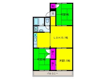 間取図 ファンタスト辻野Ⅰ