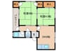 大塚マンション 2DKの間取り