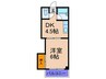 ピュアライフ福町 1DKの間取り