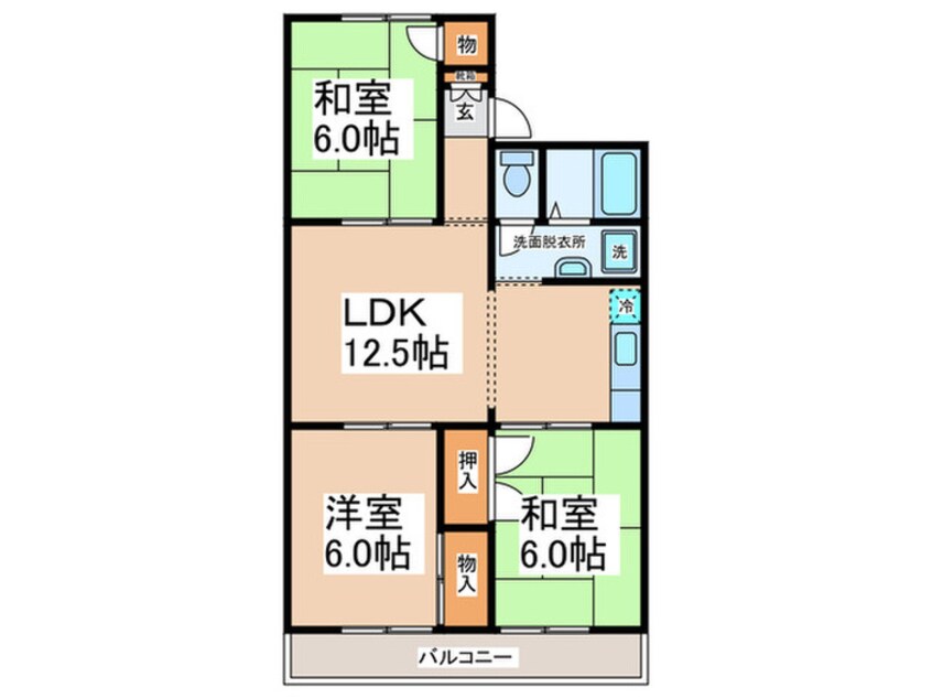 間取図 ファンタスト辻野Ⅱ