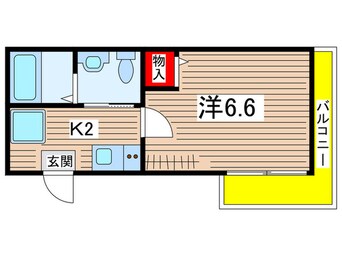 間取図 フラッティ花園ミンク