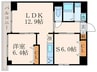 RIVER MOAT SHIJO 1LDK+Sの間取り
