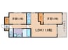 RIVER MOAT SHIJO 2LDKの間取り
