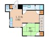 グレースフリー上野 1LDKの間取り