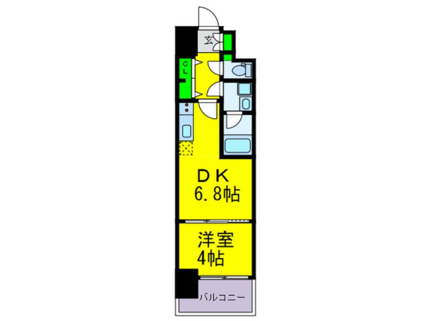 間取図 レオンコンフォート難波南(305)