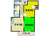 岡村マンション 2DKの間取り