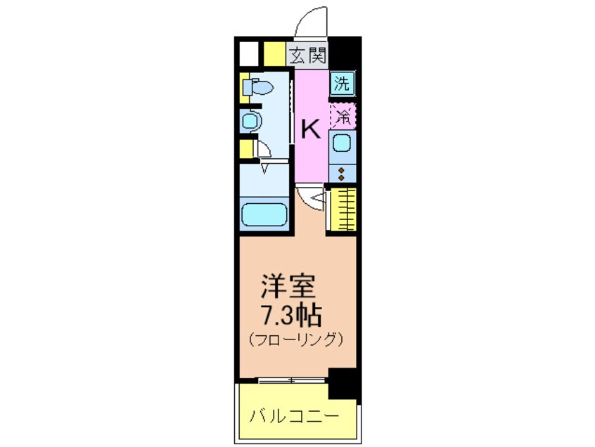 間取図 ｴｽﾃﾑﾌﾟﾗｻﾞ神戸水木通ｸﾞﾗﾝｸﾛｽ(411