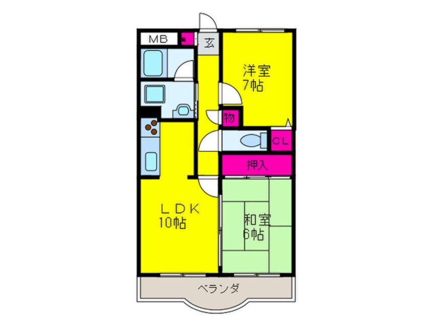 間取図 サンビレッジⅡ