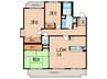 アマビリタアパ－トメント 3LDKの間取り