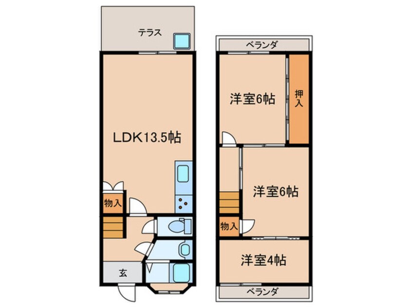 間取図 小倉町久保テラスハウス