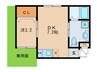 WEST９五条烏丸 1DKの間取り