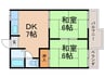 グリーンハイム萩原Ⅰ 2DKの間取り