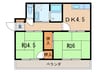 エメラルド 西難波 2DKの間取り