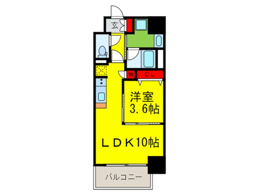 間取図 アーバネックス堂島