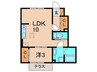 ラ　フレ－ズ 1LDKの間取り