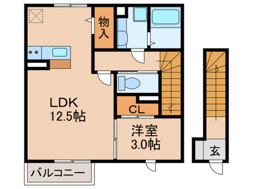 間取図 ラ　フレ－ズ