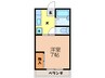 フィールズ箕面Ⅱ 1Kの間取り