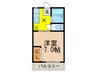 フィールズ箕面Ⅱ 1Kの間取り