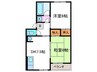 植田マンション 2DKの間取り