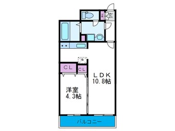 間取図 アール・オーハイム松崎町