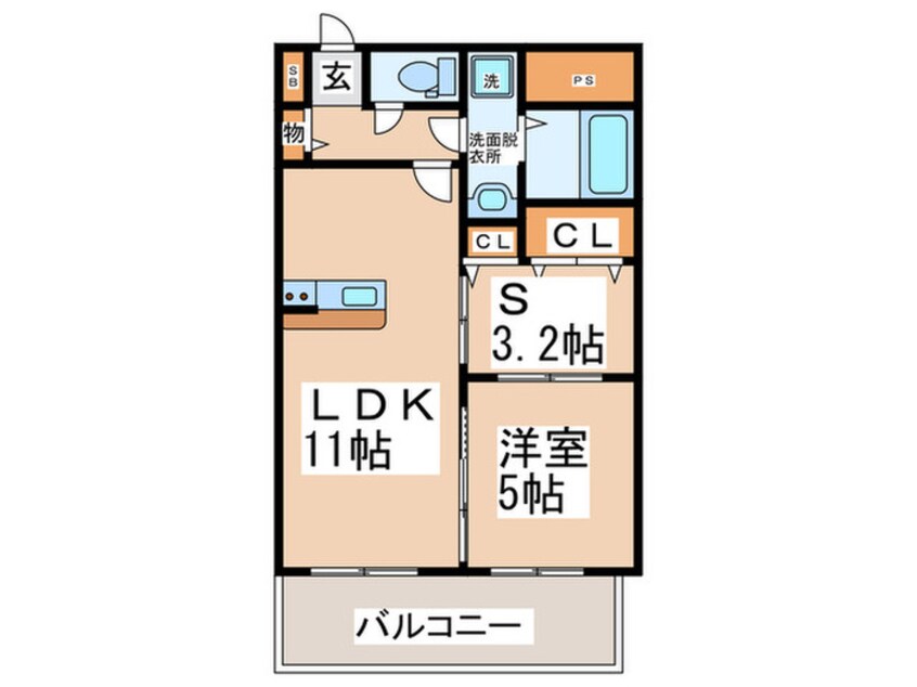 間取図 アール・オーハイム松崎町