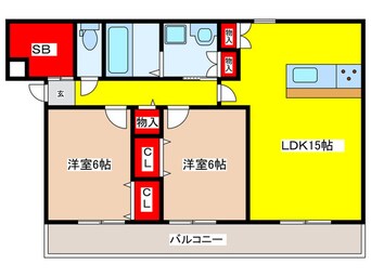 間取図 St.Polaris瓢箪山