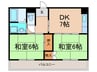 グリ－ンマンションモリ 2DKの間取り