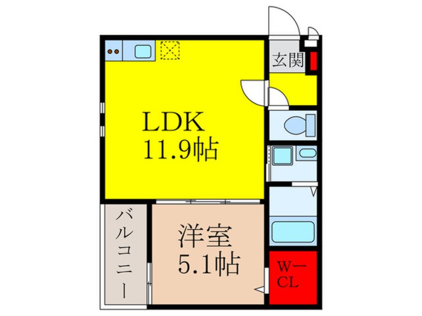 間取図 仮）フジパレス桜井四丁目B棟