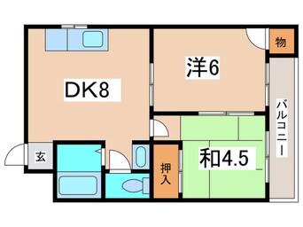 間取図 万代ビル西田辺