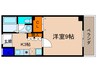 メディナ烏丸 1Kの間取り