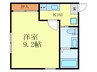 ドミール新白水丸 1Kの間取り