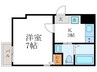 ドミール新白水丸 1Kの間取り