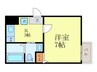 ドミール新白水丸 1Kの間取り