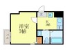 ドミール新白水丸 1Kの間取り