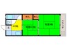 科塚マンション 2Kの間取り
