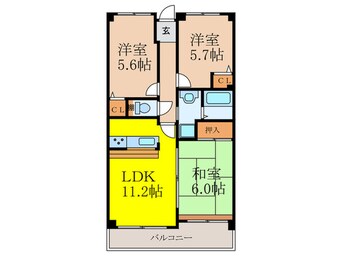 間取図 エクレ－ル千里