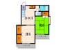 カサベルデ２ 2DKの間取り